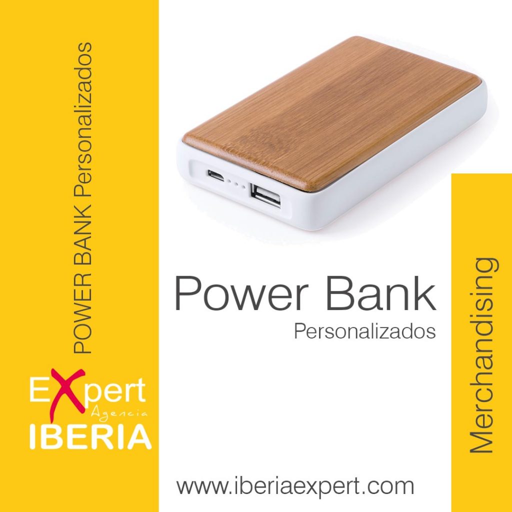 Power bank personalizado de madera 